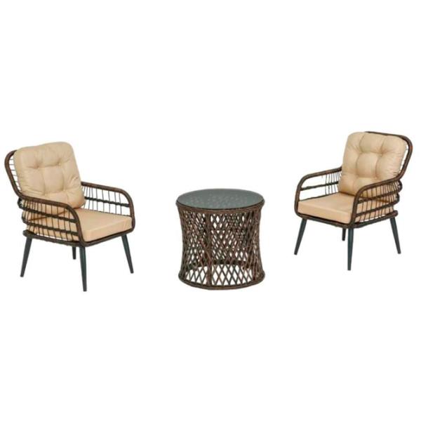 Set mobilă grădină Hola Pisa  Ratan artificial / Sticlă / Rattan artificial / Brown photo 1