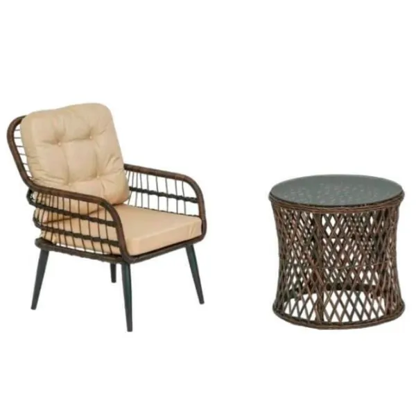 Set mobilă grădină Hola Pisa  Ratan artificial / Sticlă / Rattan artificial / Brown photo 5
