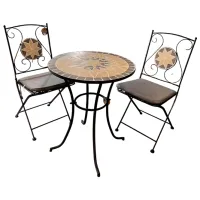 Набор садовой мебели Hola Bistro Пластик / Металл / Металл / Черный