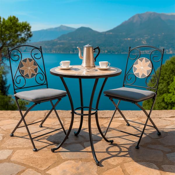 Set mobilă grădină Hola Bistro Plastic / Metal / Metal / Black photo 3