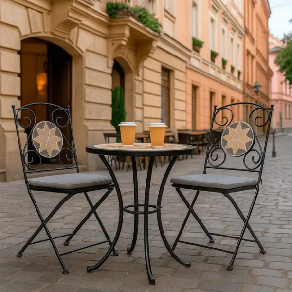 Set mobilă grădină Hola Bistro Plastic / Metal / Metal / Black photo 5