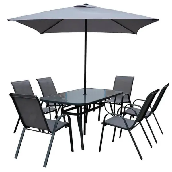Set mobilă grădină Hola 01273175 Metal / Sticlă / Metal / Black photo 1
