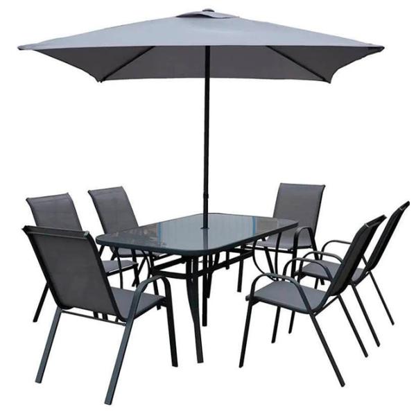 Set mobilă grădină Hola 01273175 Metal / Sticlă / Metal / Black photo 1