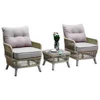 Set mobilă grădină Hola Rattan Ratan sintetic / Ratan sintetic / Ratan sintetic / Beige