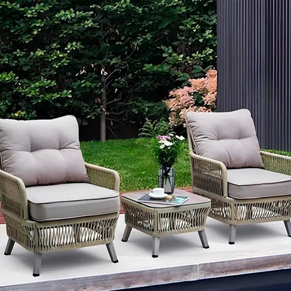 Set mobilă grădină Hola Rattan Ratan sintetic / Ratan sintetic / Ratan sintetic / Beige photo 2