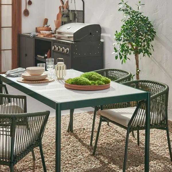 Masă de grădină Ikea Segeron Dreptunghiular / Gray Green photo 3