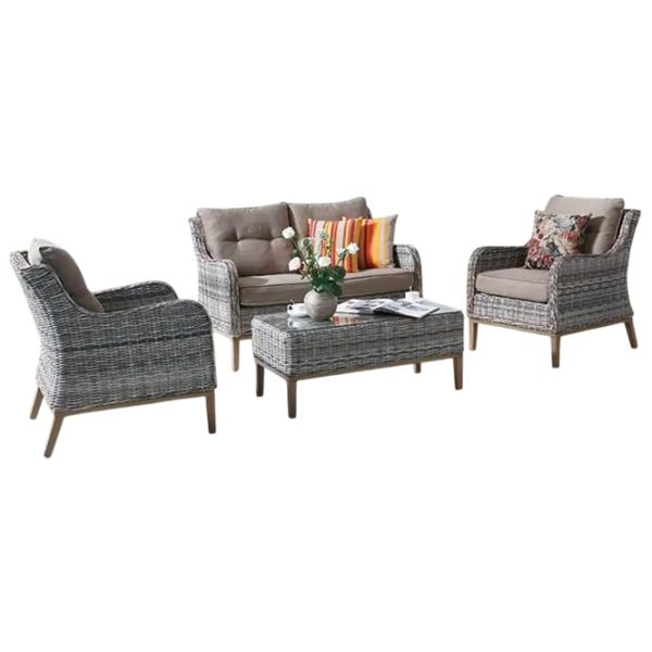 Set mobilă terasă Hola Rattan Ratan sintetic / Ratan sintetic / Ratan sintetic / Cappucino photo 1