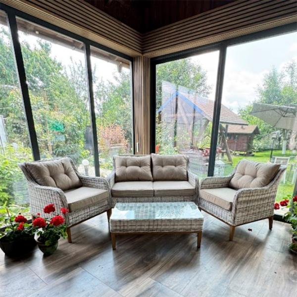 Set mobilă terasă Hola Rattan Ratan sintetic / Ratan sintetic / Ratan sintetic / Cappucino photo 2