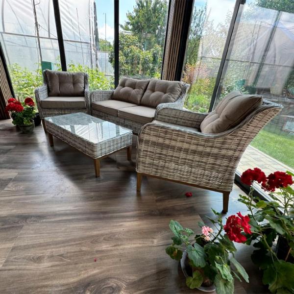 Set mobilă terasă Hola Rattan Ratan sintetic / Ratan sintetic / Ratan sintetic / Cappucino photo 3