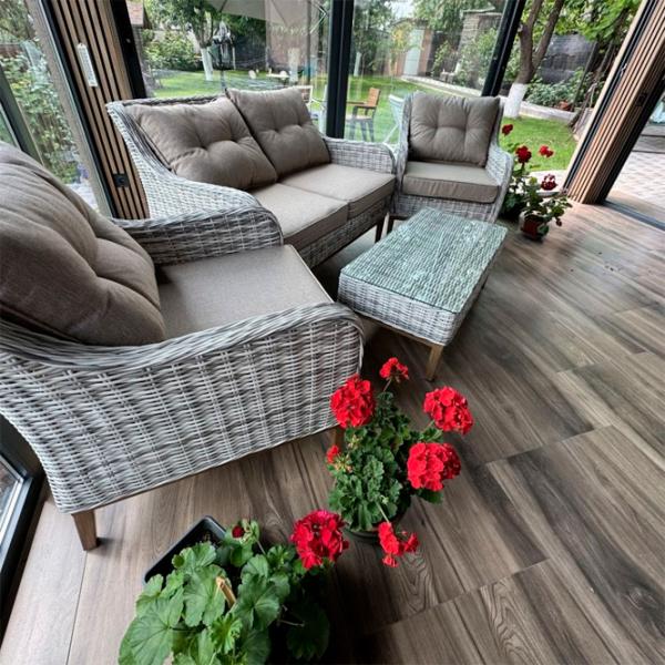 Set mobilă terasă Hola Rattan Ratan sintetic / Ratan sintetic / Ratan sintetic / Cappucino photo 4