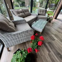 Набор мебели для террасы Hola Rattan Синтетический ратан / Синтетический ратан / Синтетический ратан / Капучино photo 4