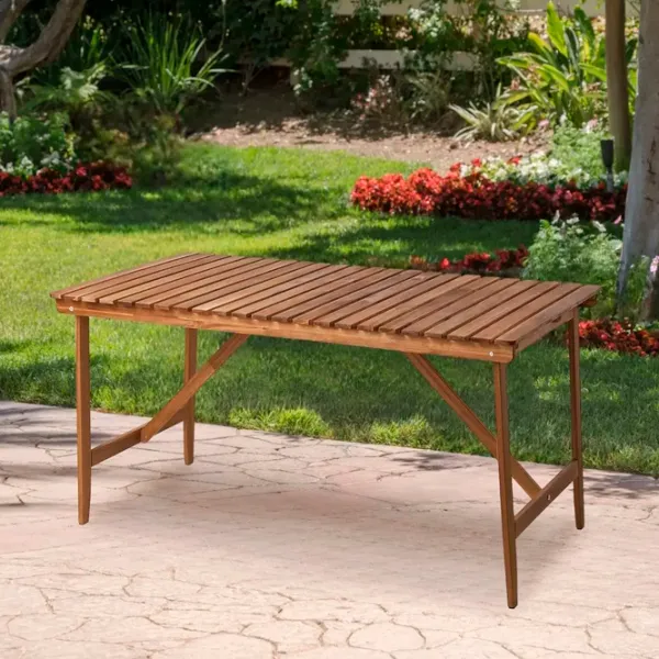 Masă de grădină Ikea Askholmen Dreptunghiular / Brown Brown photo 2