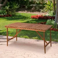 Masă de grădină Ikea Askholmen Dreptunghiular / Brown Brown photo 2
