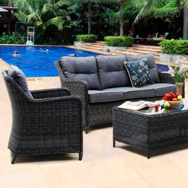 Set mobilă grădină Hola Rattan Plastic / Plastic / Plastic / Anthracite photo 2