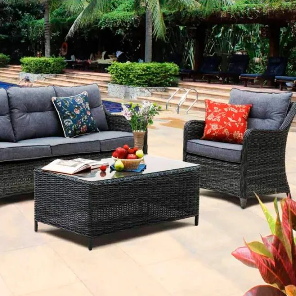 Set mobilă grădină Hola Rattan Plastic / Plastic / Plastic / Anthracite photo 3