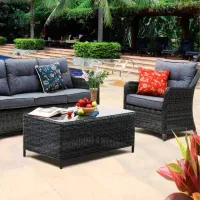 Set mobilă grădină Hola Rattan Plastic / Plastic / Plastic / Anthracite photo 3
