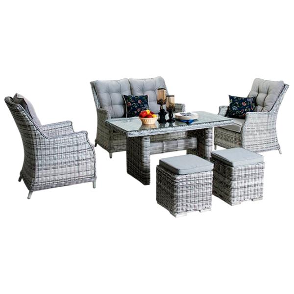 Set mobilă grădină Hola Rattan Plastic / Plastic / Plastic / Cappucino photo 1