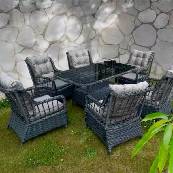 Set mobilă grădină Hola Alaska Ratan sintetic / Ratan sintetic / Ratan sintetic / Anthracite photo 6