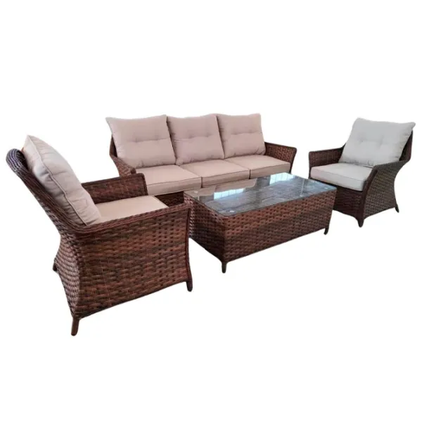 Set mobilă grădină Hola Tropicana Aluminiu / Ratan sintetic / Ratan sintetic / Wenge photo 1