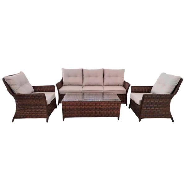 Set mobilă grădină Hola Tropicana Aluminiu / Ratan sintetic / Ratan sintetic / Wenge photo 5