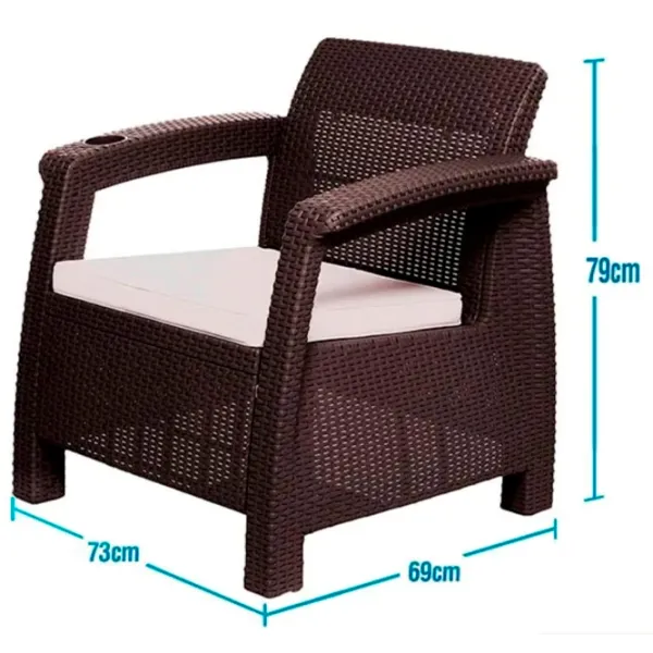 Set mobilă terasă Hola Ferrara Star Plastic / Plastic / Plastic / Wenge photo 4