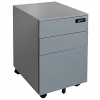 Комод для офиса DecoPrim Rollbox Lima 60 x 39 x 50см / Металл / Серый 