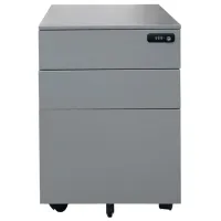 Comodă pentru birou DecoPrim Rollbox Lima 60 x 39 x 50 / Metal / Gray photo 2