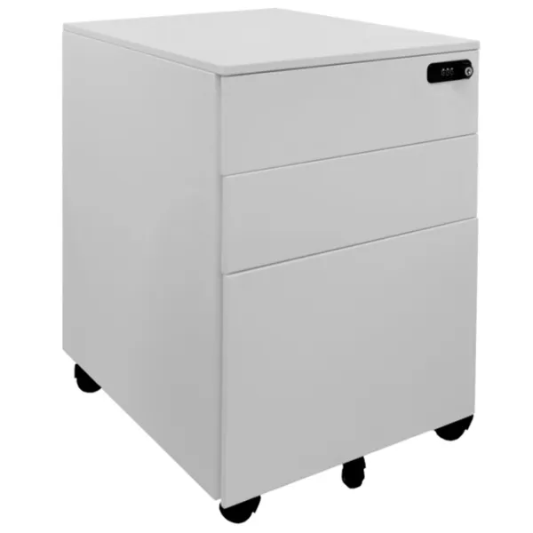 Comodă pentru birou DecoPrim Rollbox Lima 60 x 39 x 50 / Metal / White photo 1