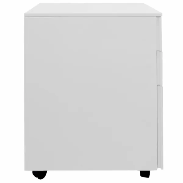 Comodă pentru birou DecoPrim Rollbox Lima 60 x 39 x 50 / Metal / White photo 3