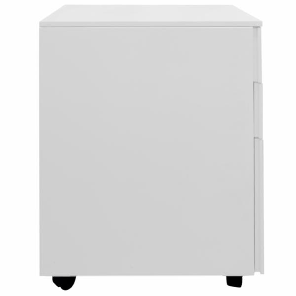 Comodă pentru birou DecoPrim Rollbox Lima 60 x 39 x 50 / Metal / White photo 3