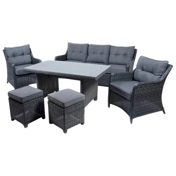 Set mobilă grădină Hola Rattan Ratan sintetic / Ratan sintetic / Ratan sintetic / Anthracite photo 1