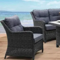 Set mobilă grădină Hola Rattan Ratan sintetic / Ratan sintetic / Ratan sintetic / Anthracite photo 3