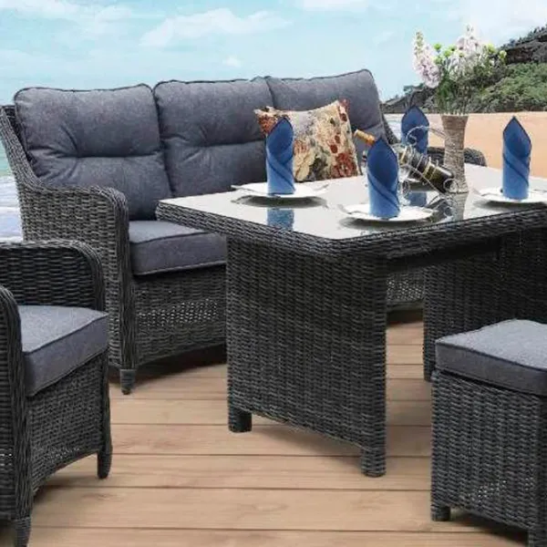 Set mobilă grădină Hola Rattan Ratan sintetic / Ratan sintetic / Ratan sintetic / Anthracite photo 4