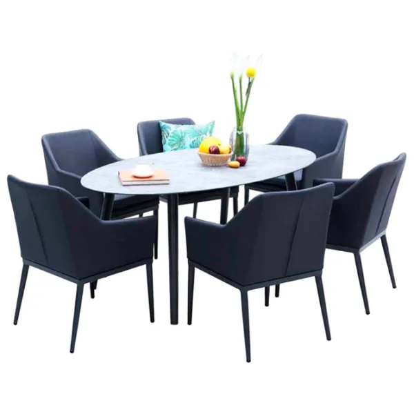 Set mobilă grădină Hola Relax Aluminiu / Sticlă / Plastic / Dark Gray photo 1