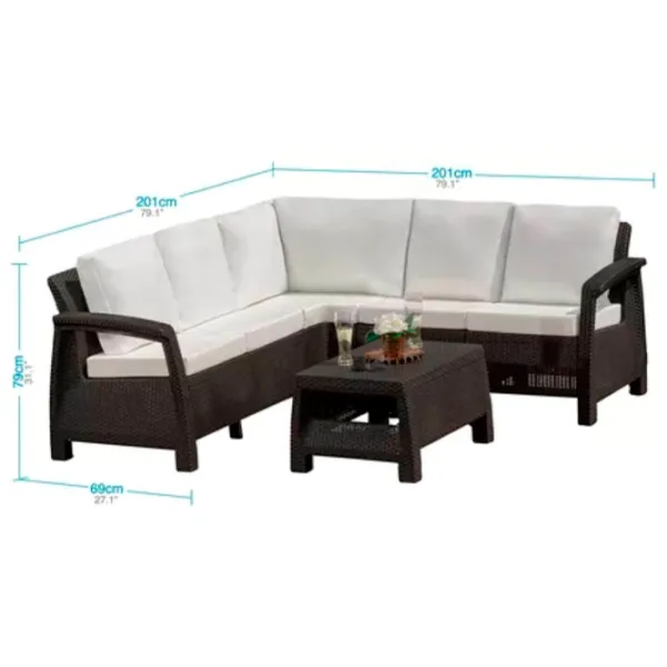 Set mobilă terasă Hola Ferrara Fancy Plastic / Plastic / Plastic / Wenge photo 3