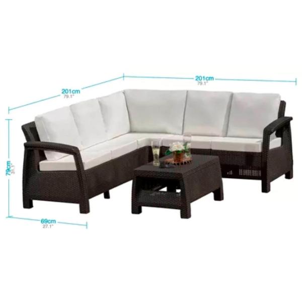 Set mobilă terasă Hola Ferrara Fancy Plastic / Plastic / Plastic / Wenge photo 3