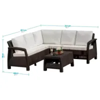Set mobilă terasă Hola Ferrara Fancy Plastic / Plastic / Plastic / Wenge photo 3