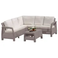 Set mobilă terasă Hola Ferrara Fancy Plastic / Plastic / Plastic / Cappucino