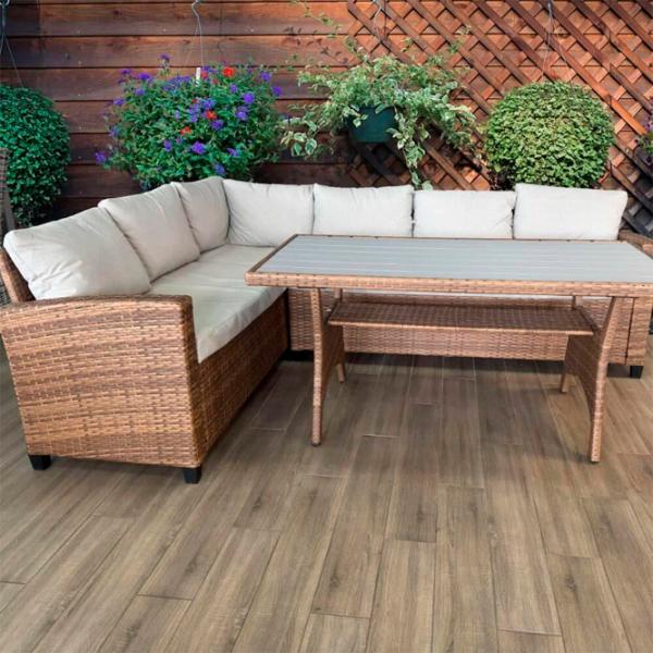 Set mobilă terasă Hola Ibiza Ratan artificial / Lemn / Rattan artificial / Brown photo 2