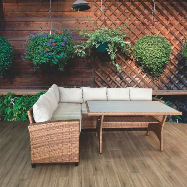 Set mobilă terasă Hola Ibiza Ratan artificial / Lemn / Rattan artificial / Brown photo 4