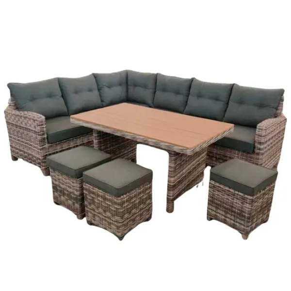Set mobilă terasă Hola Oasis Aluminiu / Ratan sintetic / Ratan sintetic / Brown photo 1