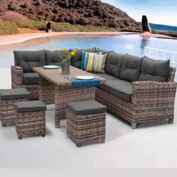 Set mobilă terasă Hola Oasis Aluminiu / Ratan sintetic / Ratan sintetic / Brown photo 7