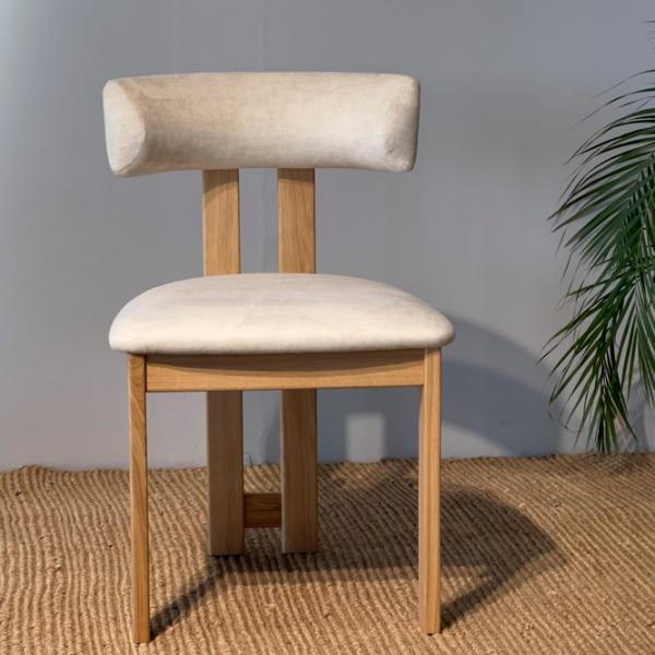 Scaun de bar Mobicasa Vogue 01 / Lemn natural Beige photo 2 Scaun de bar Mobicasa Vogue 01 / Lemn natural Beige photo 2