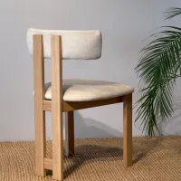 Scaun de bar Mobicasa Vogue 01 / Lemn natural Beige photo 3