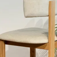 Scaun de bar Mobicasa Vogue 01 / Lemn natural Beige photo 4