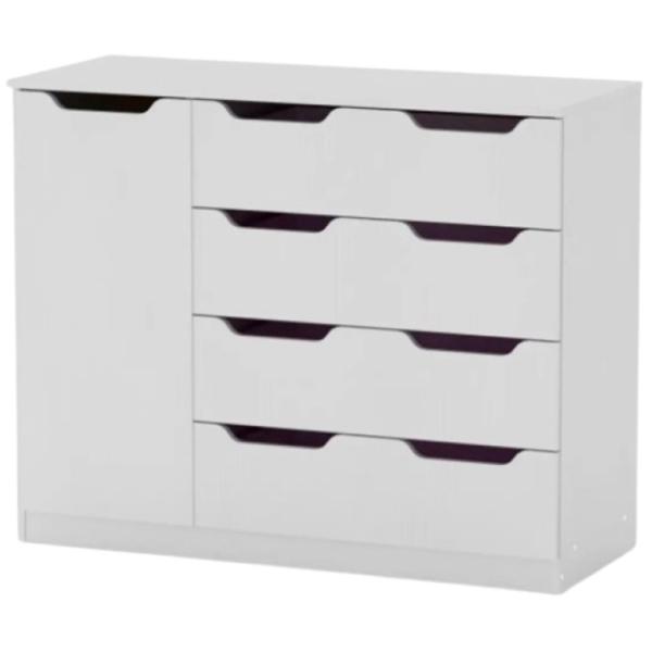 Comodă KompaniT 4+1М 84.9 x 105.4 x 42.5 / PAL / Nimfeia Alb photo 1 Comodă KompaniT 4+1М 84.9 x 105.4 x 42.5 / PAL / Nimfeia Alb photo 1