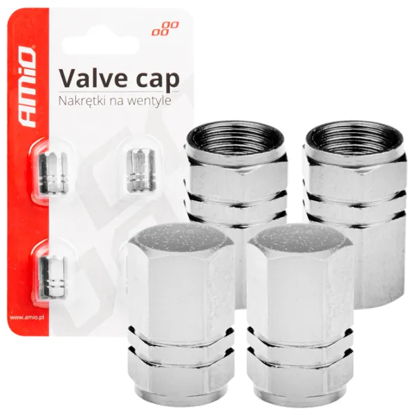 Capace de supape Amio Valve cap Silver / Aluminiu photo 1