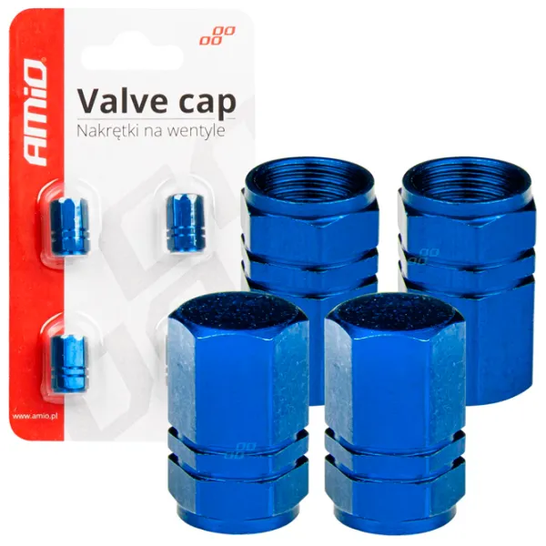 Колпачки клапана Amio Valve cap Синий / Алюминий photo 1