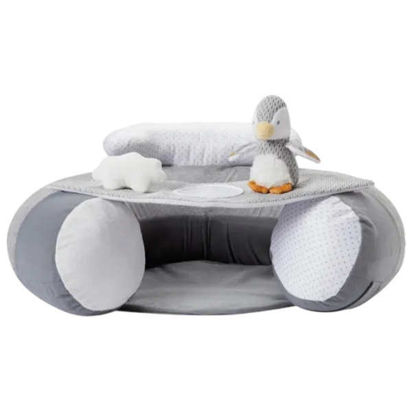 Pernă pentru jocuri Nuby Penguin Inflatable Sit Up Baby (ID99614 ) 6 luni/ Gray photo 1