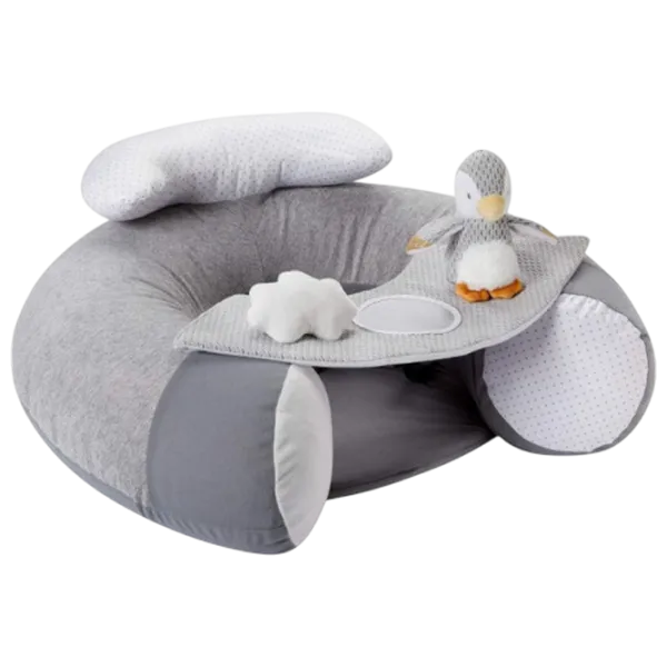 Pernă pentru jocuri Nuby Penguin Inflatable Sit Up Baby (ID99614 ) 6 luni/ Gray photo 2